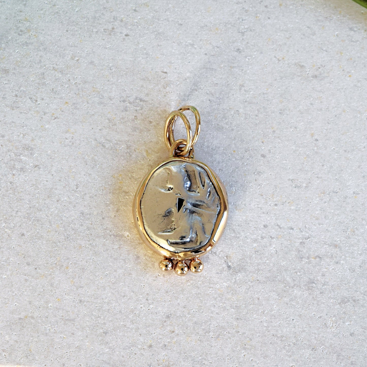 Archaemenid Empire Ancient Coin Pendant - 14k Gold (5th c BCE)