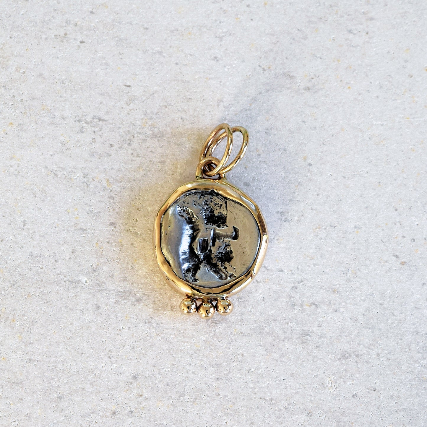 Archaemenid Empire Ancient Coin Pendant - 14k Gold (5th c BCE)