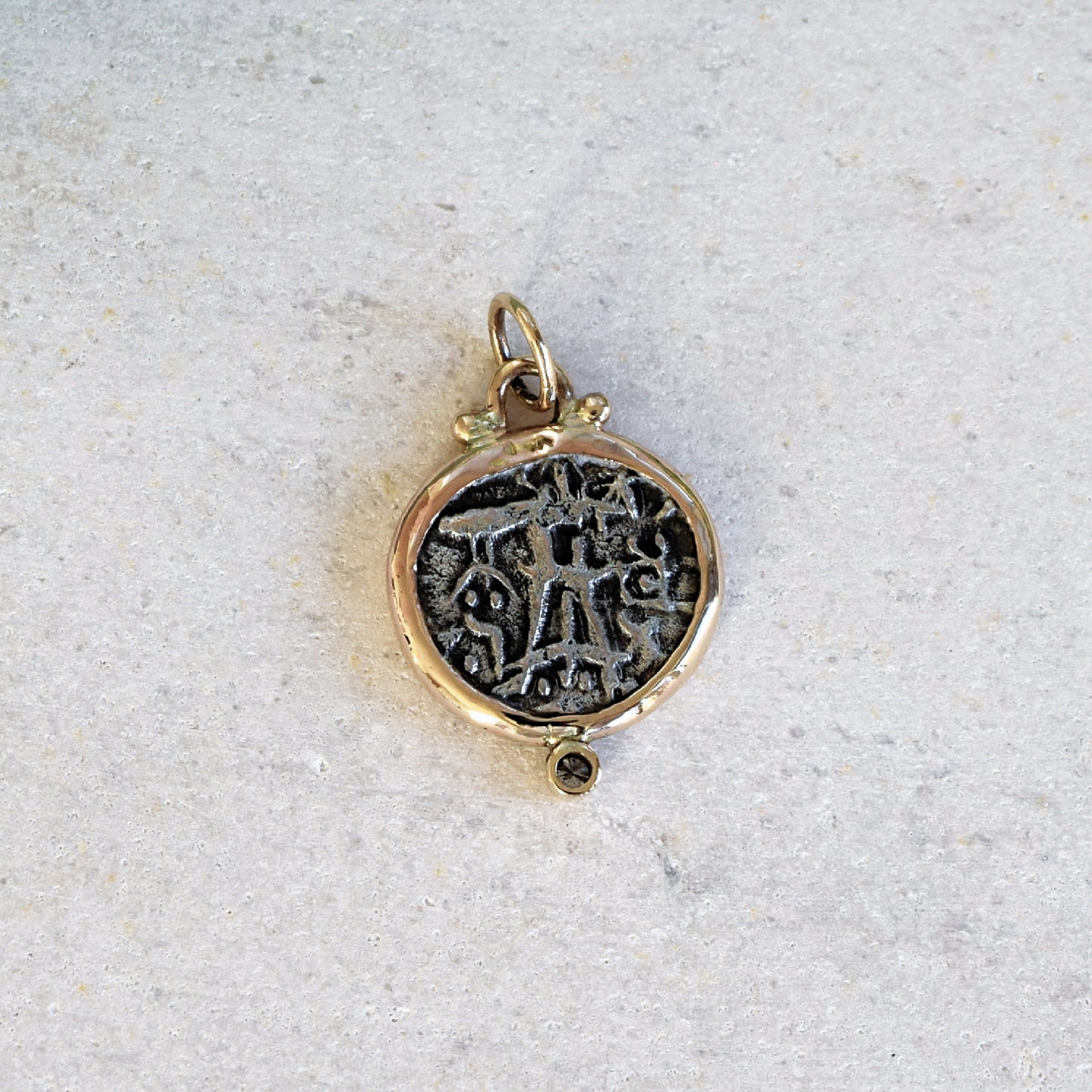 Ancient Indo-Greek Coin with Diamond (65 - 36 BCE)