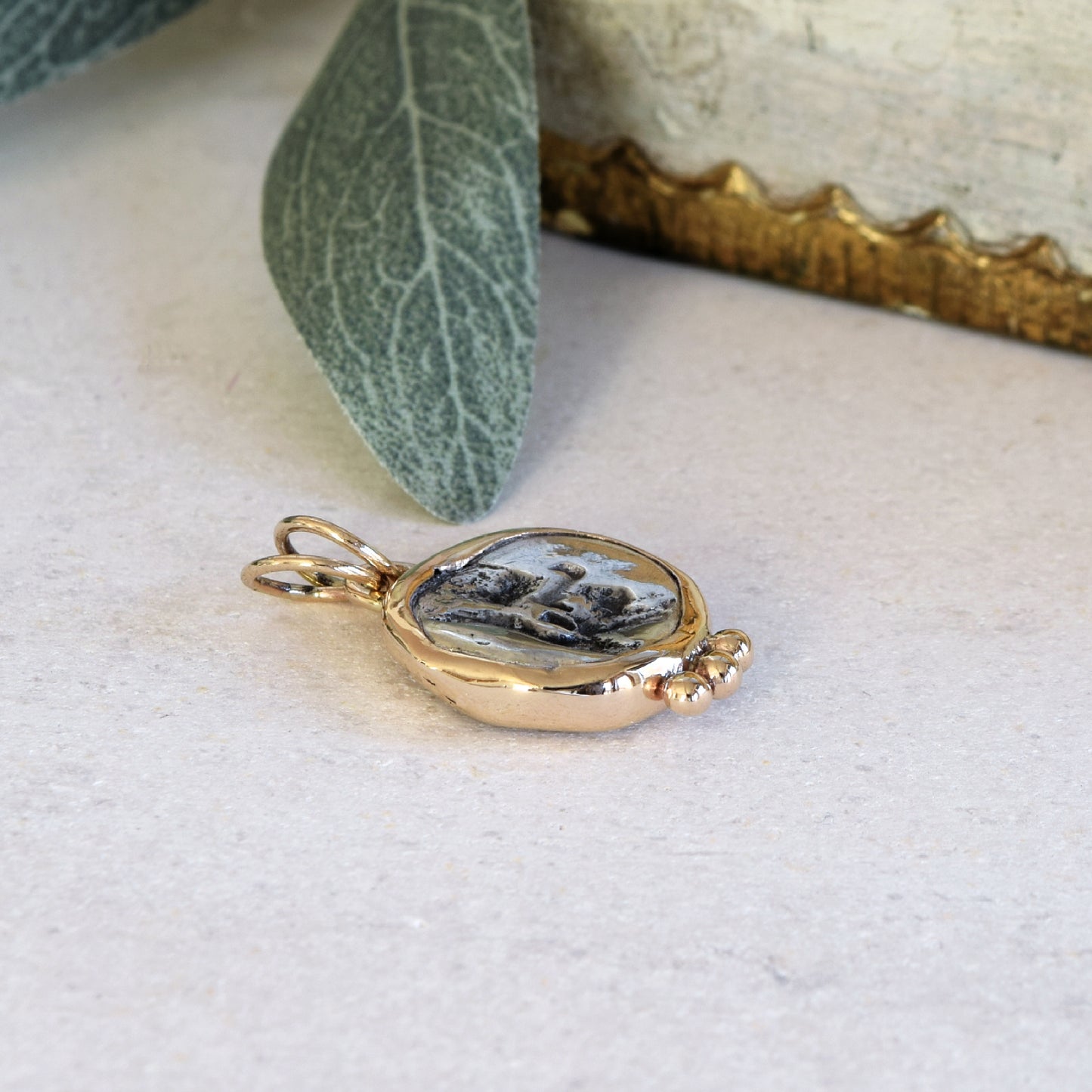 Archaemenid Empire Ancient Coin Pendant - 14k Gold (5th c BCE)