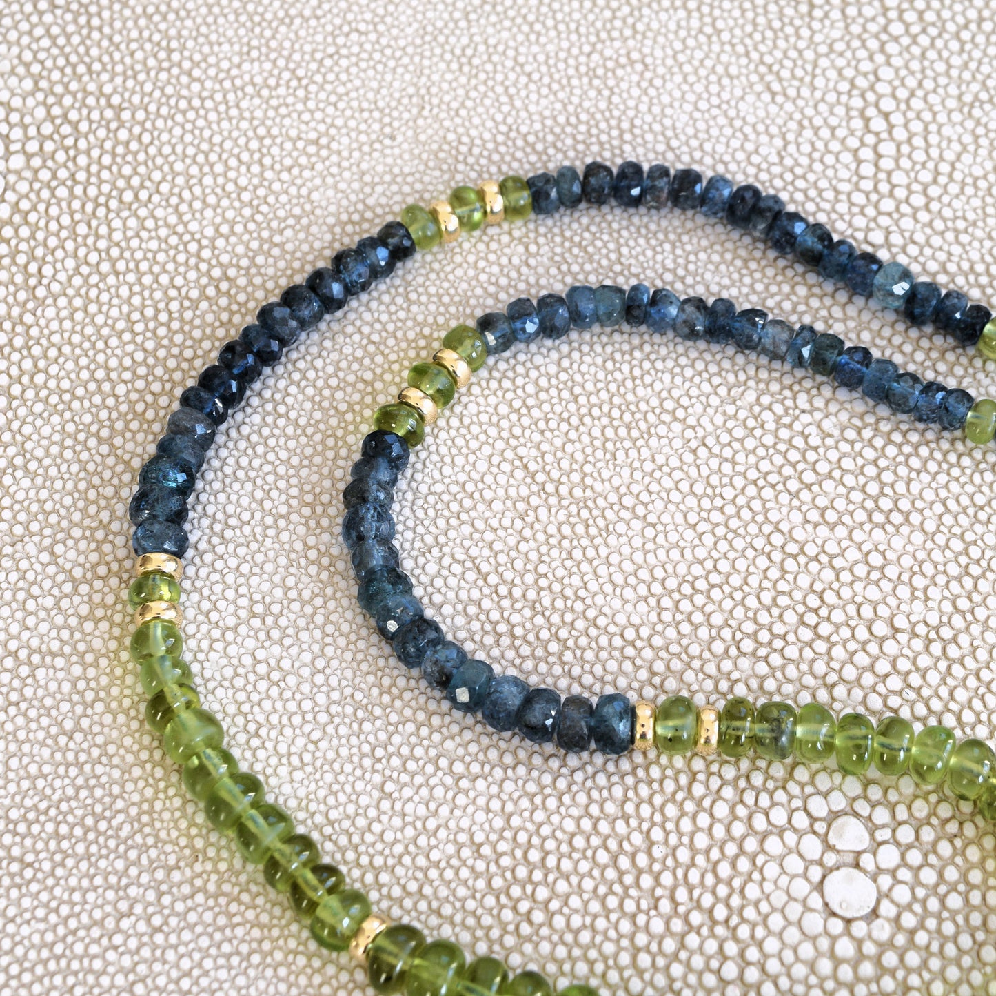Peridot and Aquamarine Wadjet Necklace