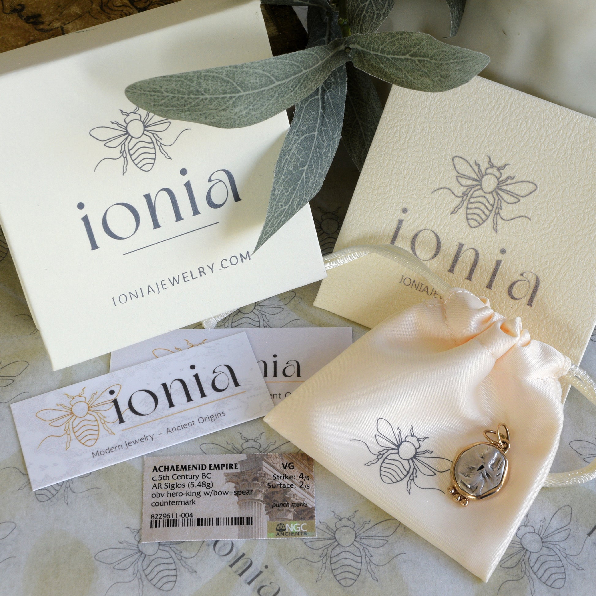 Ancient Coin Pendant with Ionia Packaging