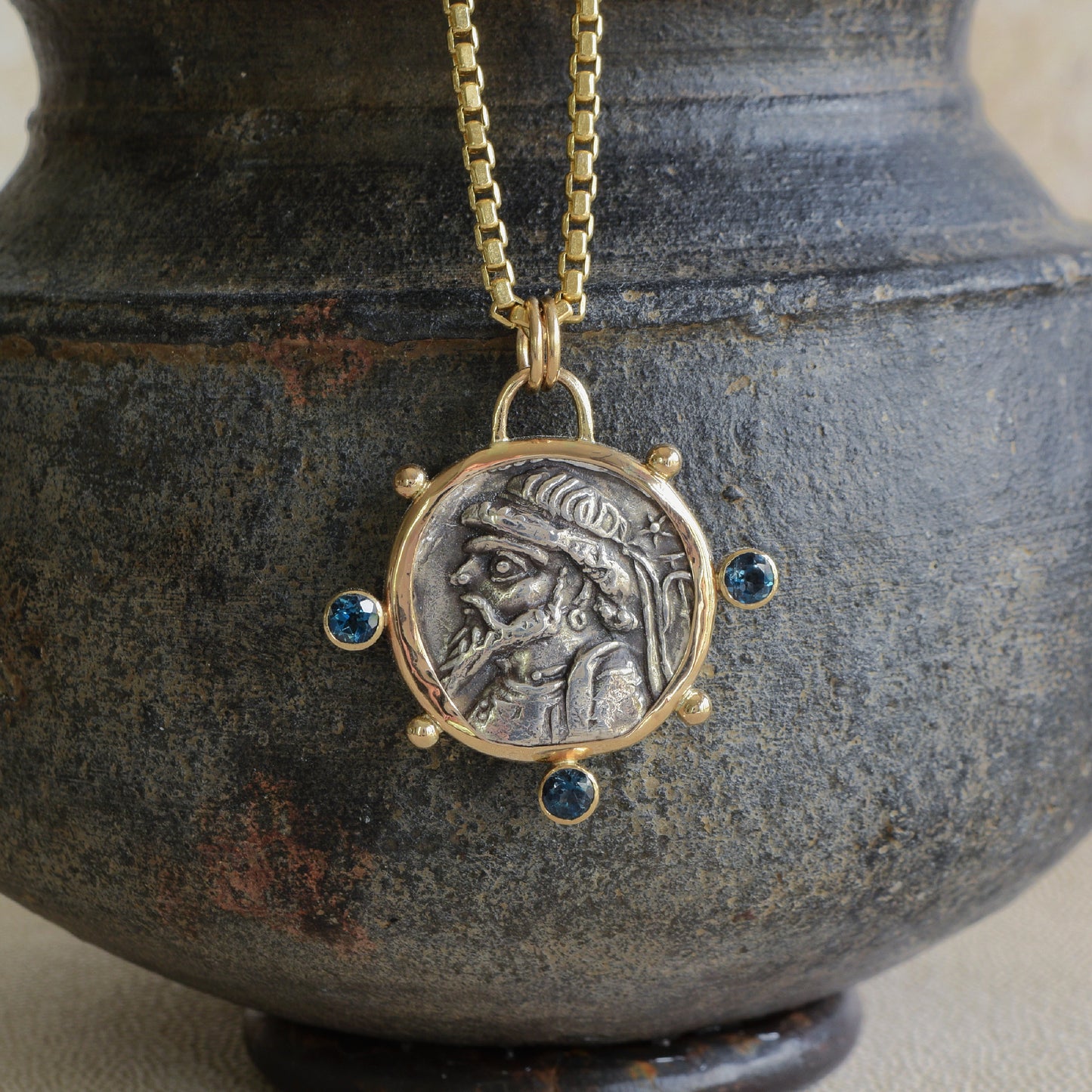 Elymais Kingdom Tetradrachm with London Blue Topaz (42-41 BCE)