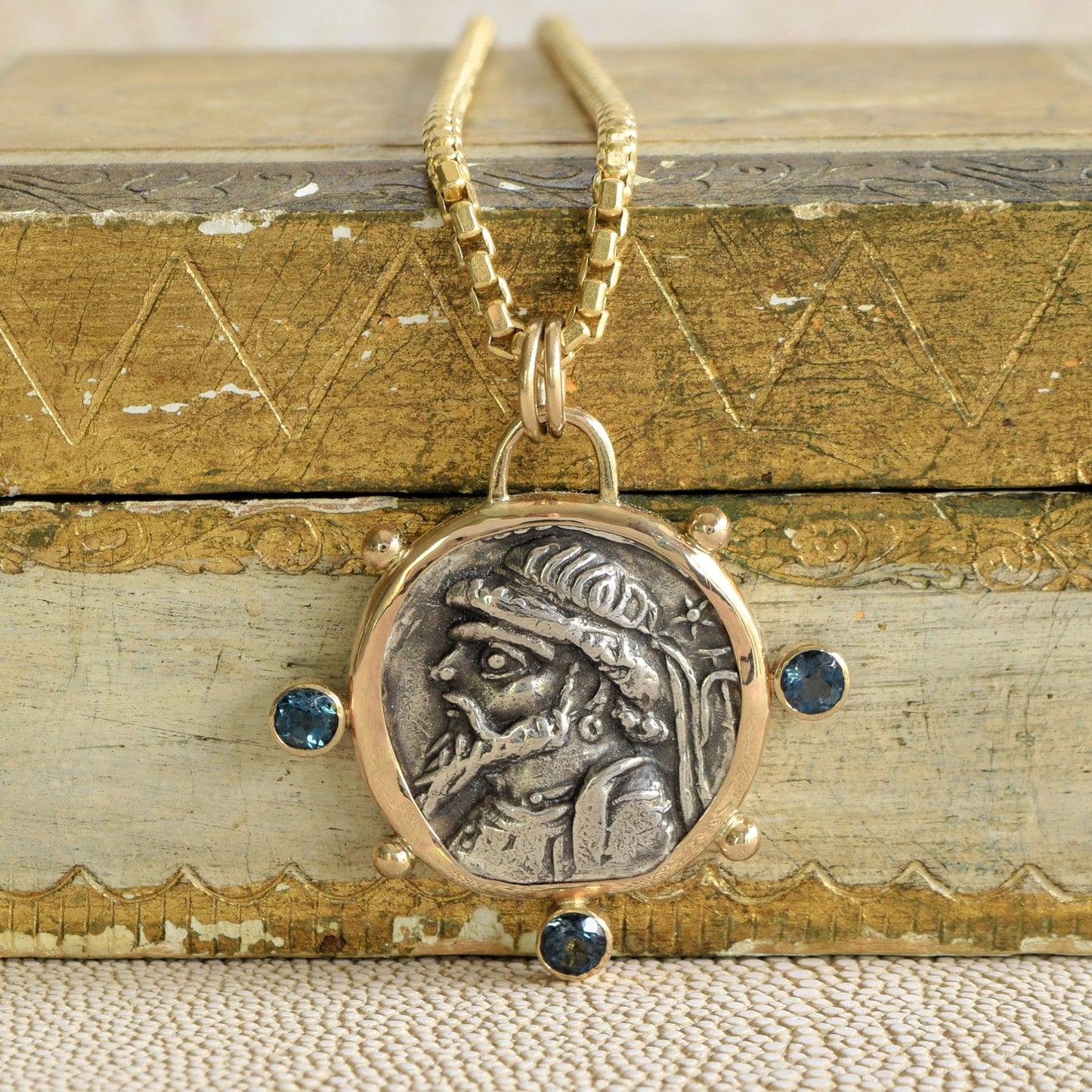 Elymais Kingdom Tetradrachm with London Blue Topaz (42-41 BCE)