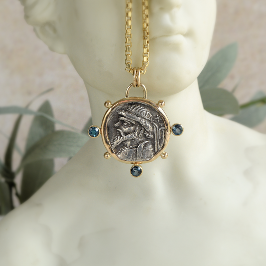 Elymais Kingdom Tetradrachm with London Blue Topaz (42-41 BCE)
