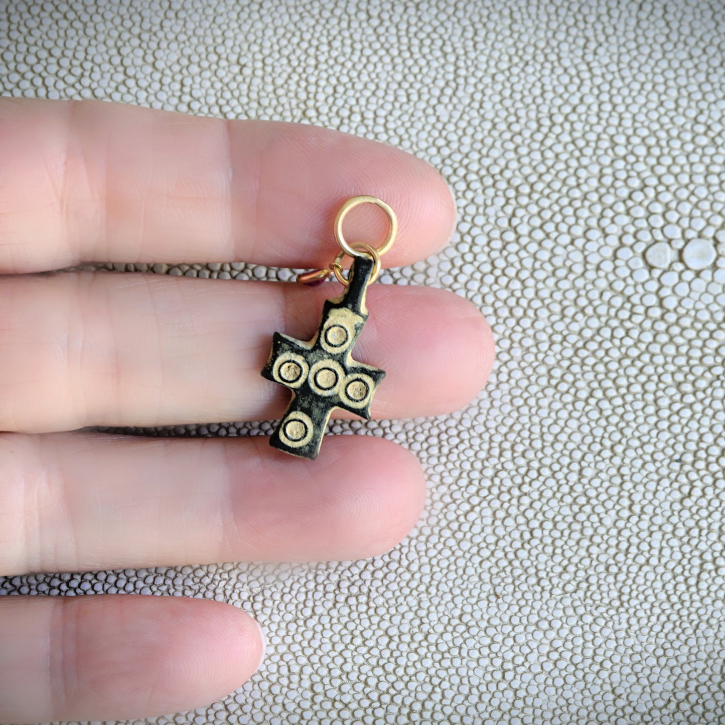 Ancient Roman Bronze Cross Pendant (c 400 - 600 AD) - Unisex